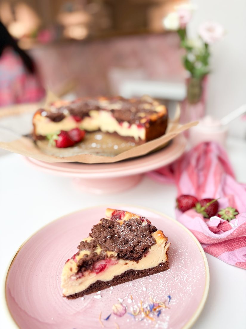 Käsekuchen mit Erdbeeren